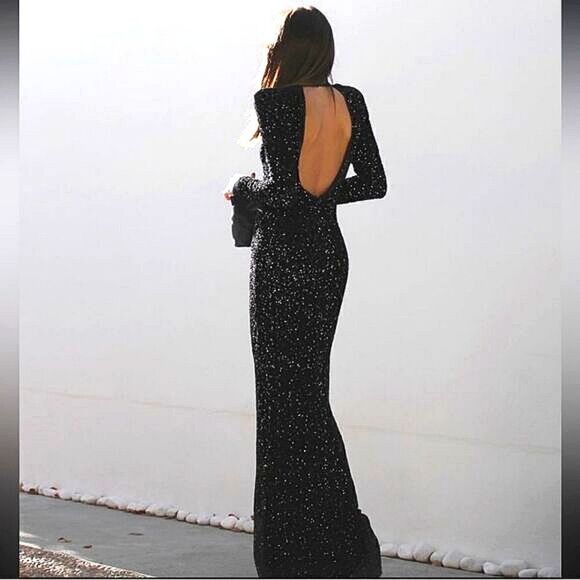 ZARA SHOULDER PAD SEQUIN DRESS - Picture 5 of 16